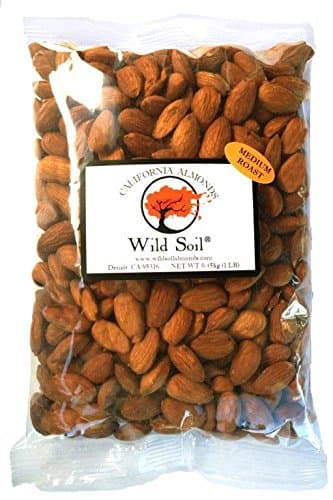 Wild Soil™ Almonds - Distinct and Superior to Organic, Steam Pasteurized, Probiotic, Medium Roasted 1LB Bag