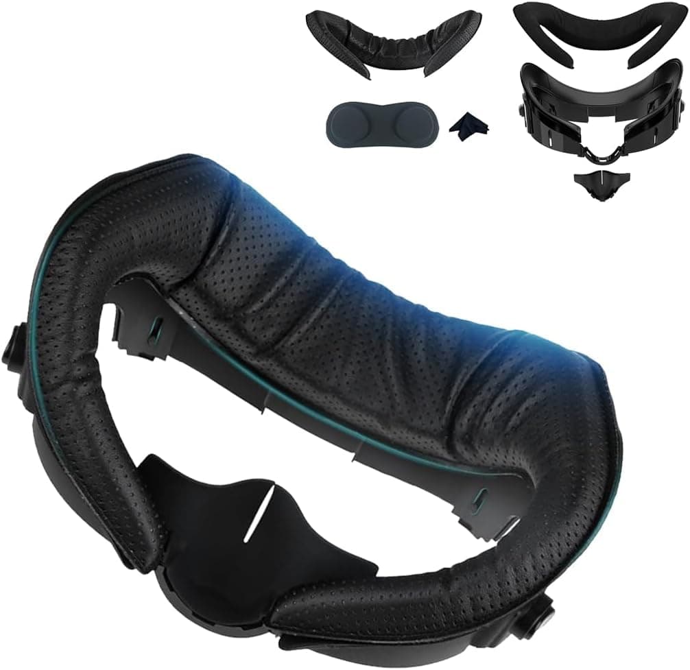 Agrifilm Facial Interface & Face Pad Cushion Compatible with Oculus/Meta Quest 3 - Meta Quest 3 Accessories Ice Silk Cotton, Lens Protector