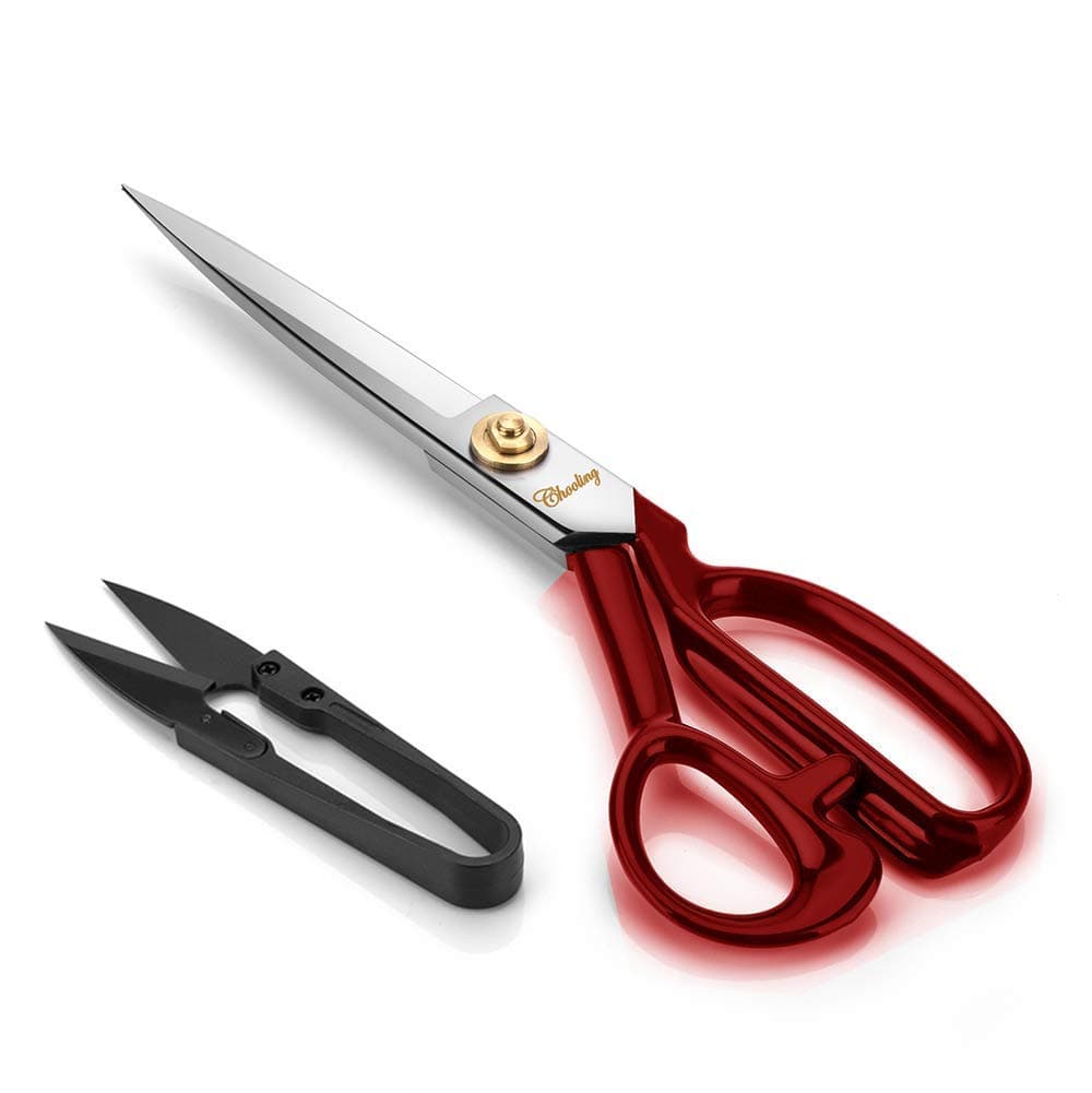 Dressmaking Scissors 8'' - Dressmaker Fabric Leather Sewing Shears - Tailor's Scissors CL-028-R8-E (8'', Right-Handed)