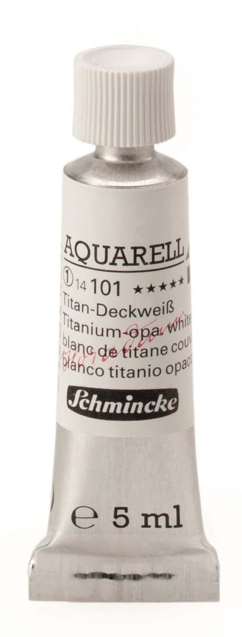 Schmincke - Colour for Watercolour Tube 5 ml 101 Titanium Matt White