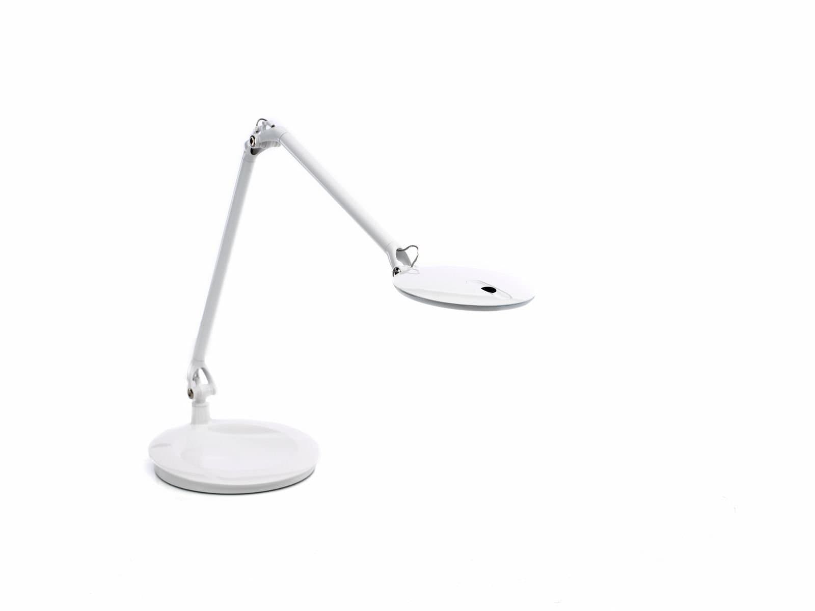 Humanscale Element Disc LED Light: Element Desktop Base - Arctic White (high Gloss)