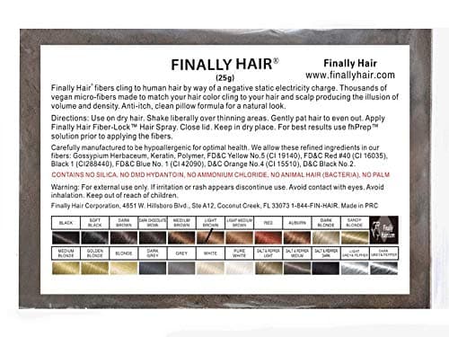 Hair Building Fibers Light Brown 25 Grams Refill Your Existing Bottle. Highest Grade Fiber by Finally Hair