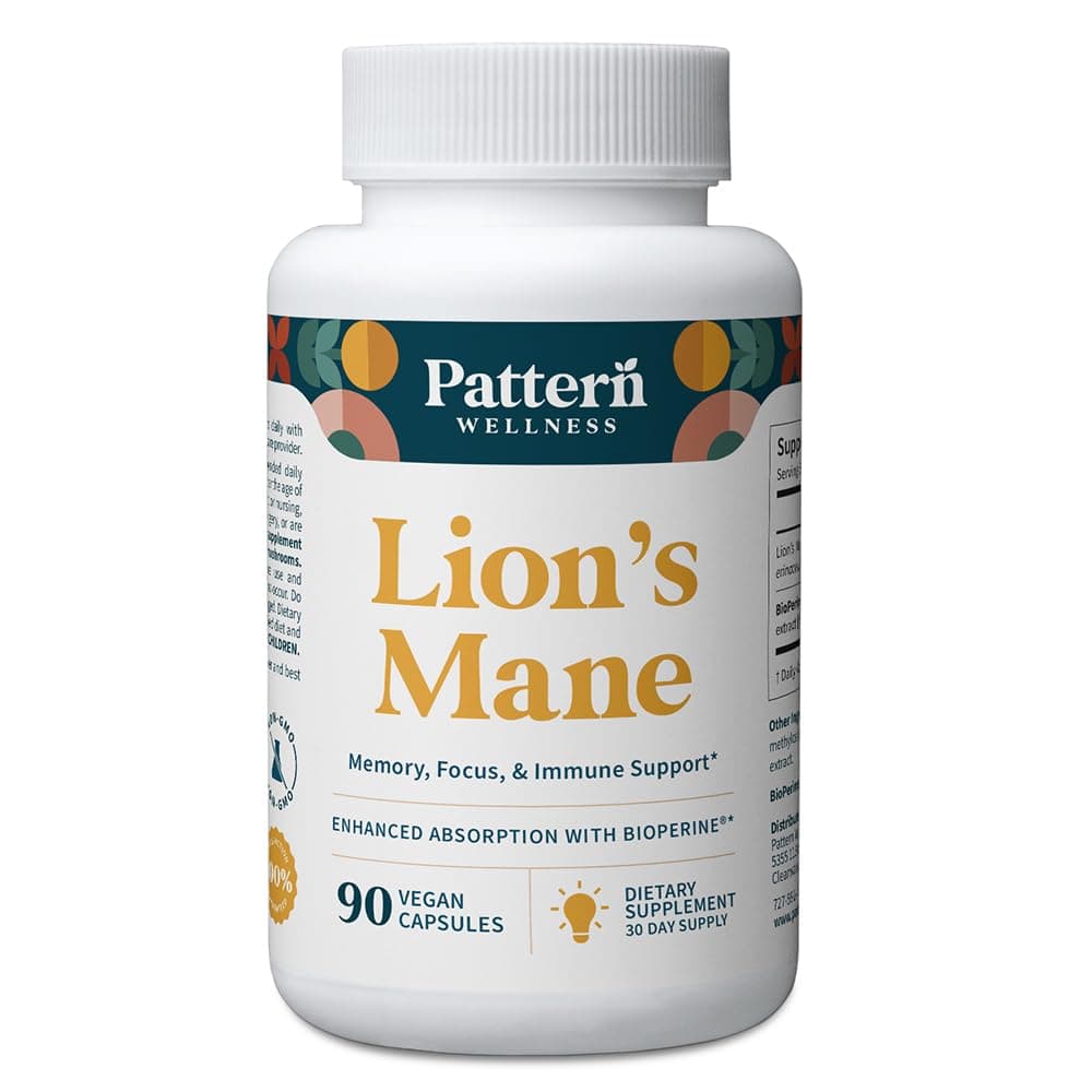 Lion’s Mane Mushroom – Supplement Capsules for Cognitive & Focus Support – Enhanced Absorption – 90 Vegan Capsules