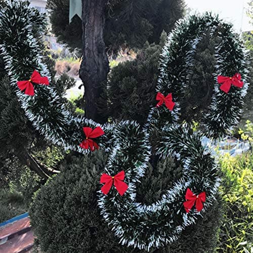 5Pcs 5.9Feet Pine Christmas Garland Artificial Pine Wreath Xmas Decor Pine Christmas Greenery Garland Christmas Tree Garland for Indoor Outdoor Holiday Party Garden Home Decor