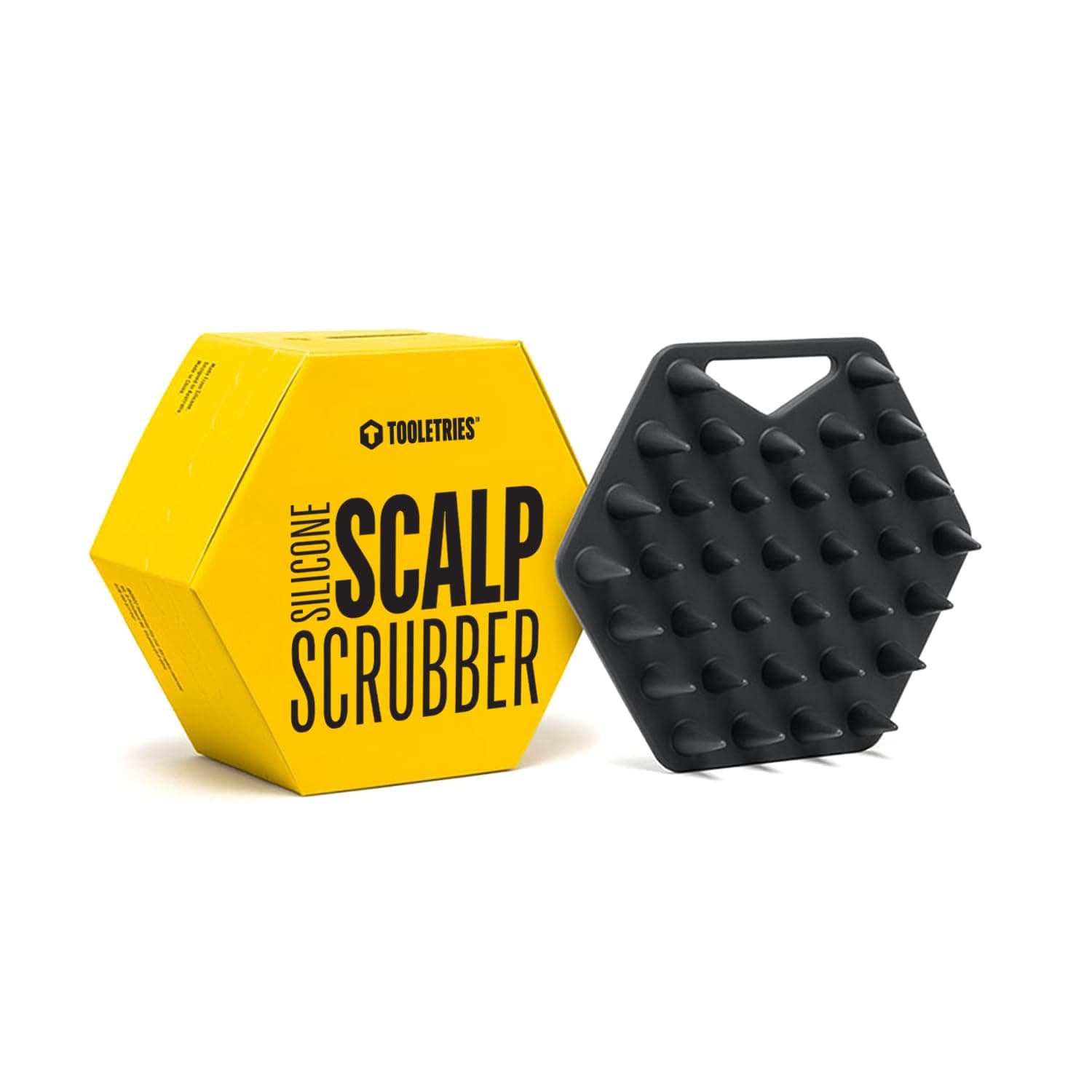 Scalp Scrubber - Silicone Exfoliating Hair Scrubber for Men, Bath & Shower Accessories - Durable Scalp Massager That Boosts Circulations & Strengthens Hair - Charcoal