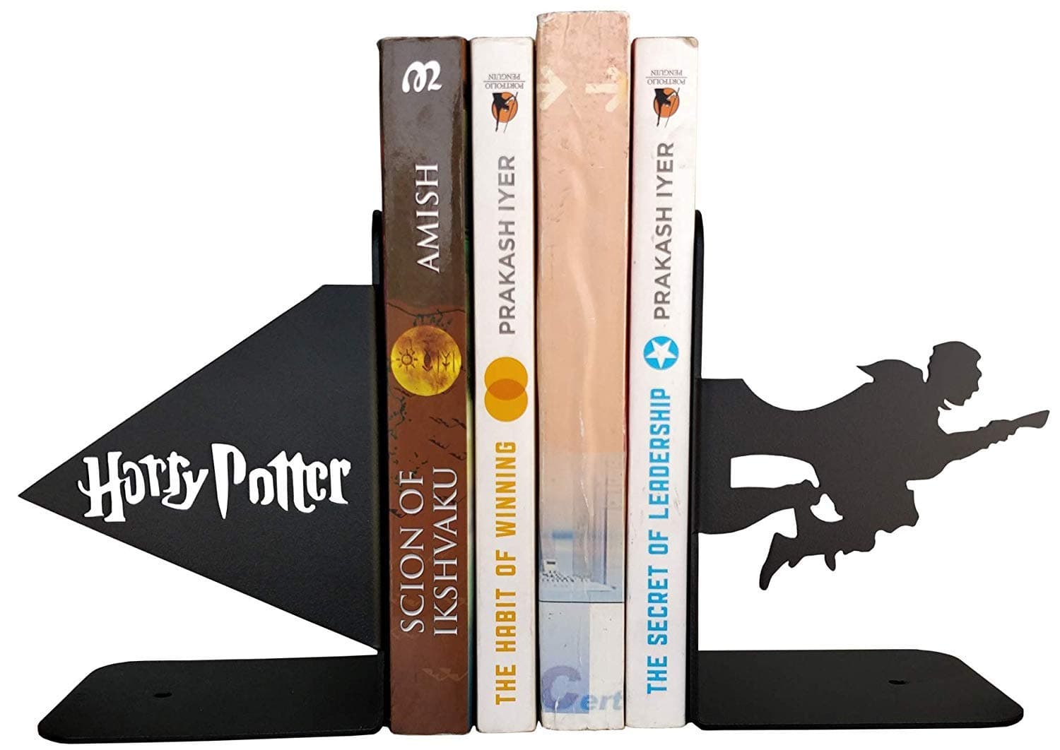 HeavenlyKraft Decorative Metal Bookend, Non Skid Book End, Book Stopper for Home/Office Decor/Shelves, 5.9 X 3.9 X 3.14 Inch Per Piece