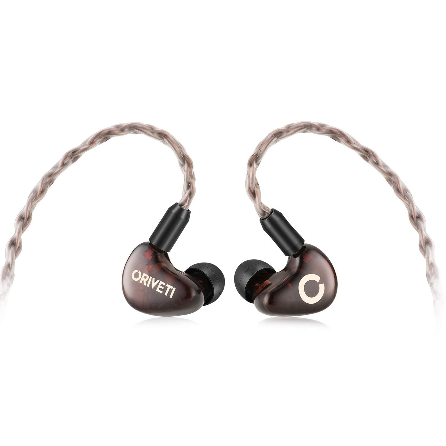 ORIVETI OH500 - Handmade Resin Body, 5 Driver Hybrid 4 Balanced Armature+Dynamic, High Fidelity, Cable Detachable, in-Ear Headphones