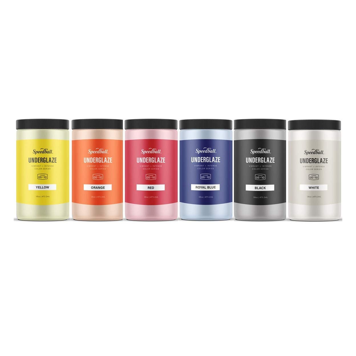 001079 Underglaze School Pack, 6-Pack, 16 oz, Multicolor