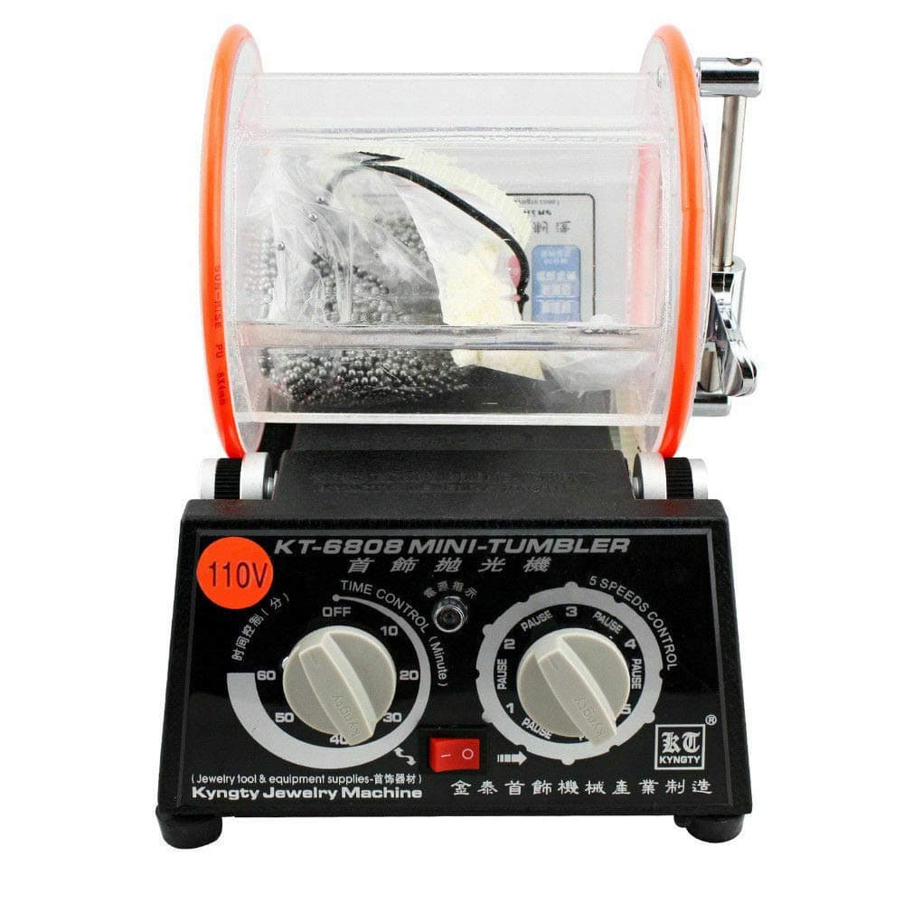 Hengwei 110V 45W Roller polishing Machine Jewelry Gold Silver Cleaning Machine Tumbler Rotary Tumbler Jewelry Polisher Finisher Polishing Bead Cleaner