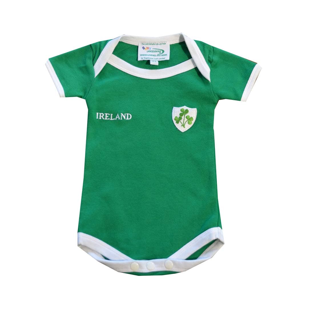Ireland Rugby Vest Designed With A Small Ireland Print And Shamrock Badge, Green ,6-12 Months