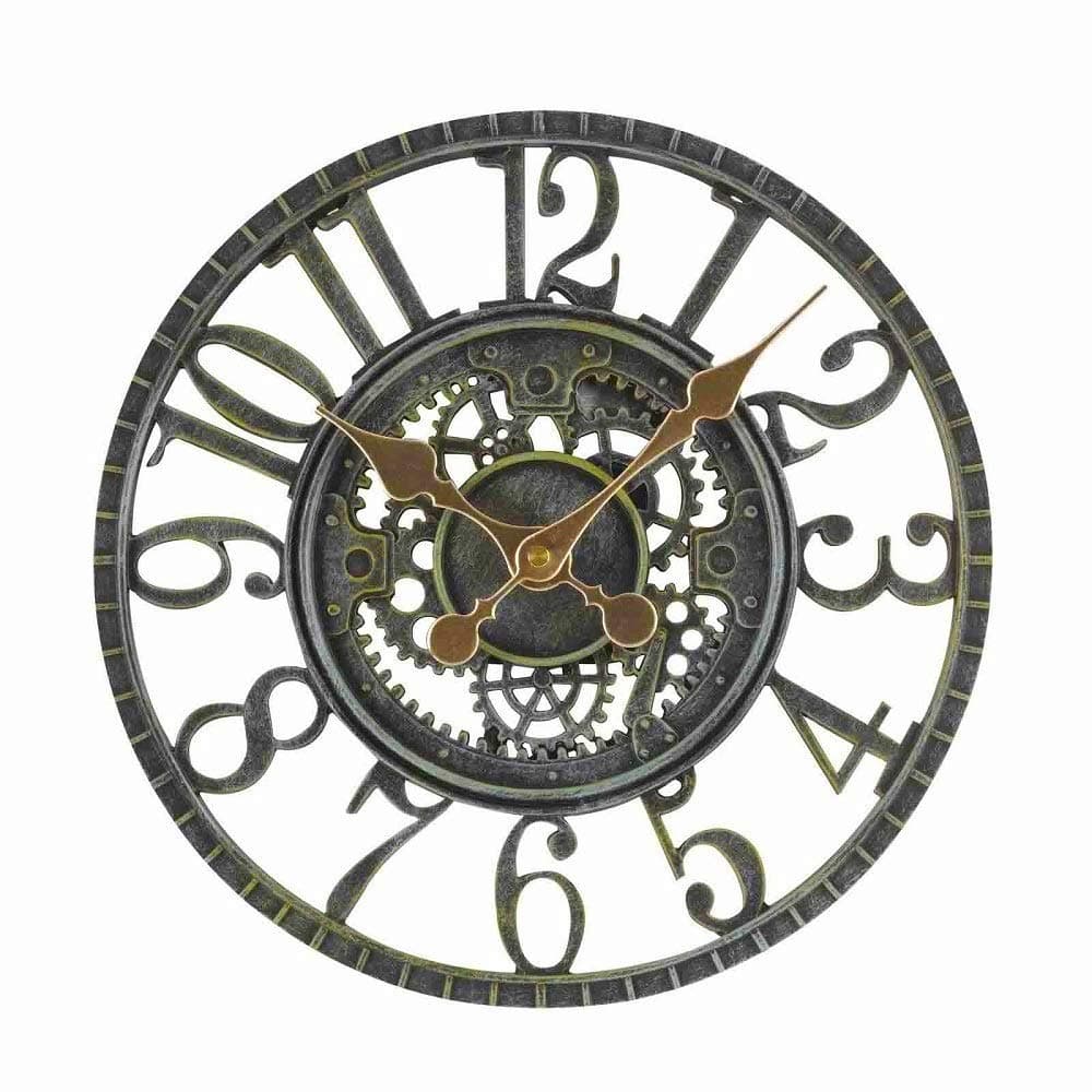 Direct Global Trading Newby Mechanical Wall Clock - Verdigris 12''