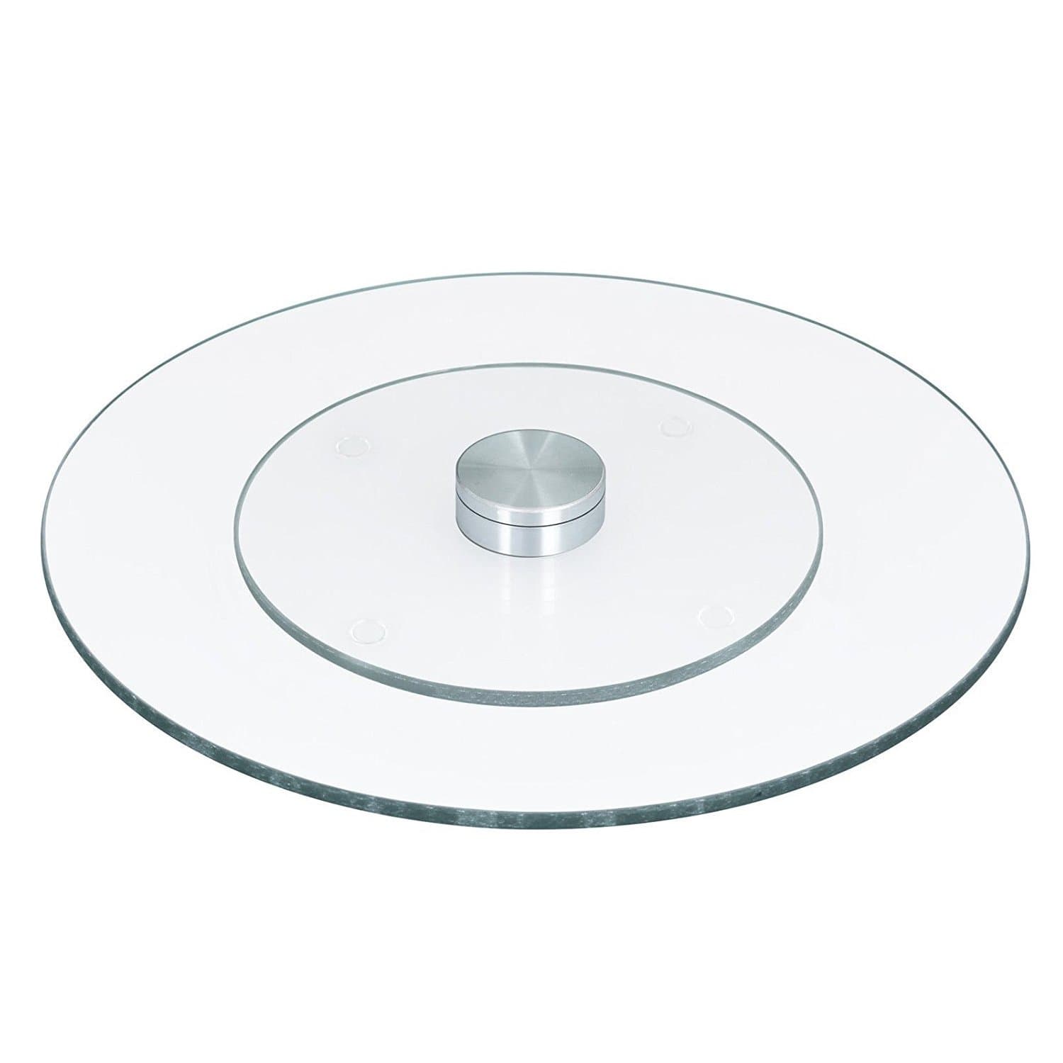 Tempered Glass Lazy Susan Rotating Turntable Serving Tray Cake Decorating Plate