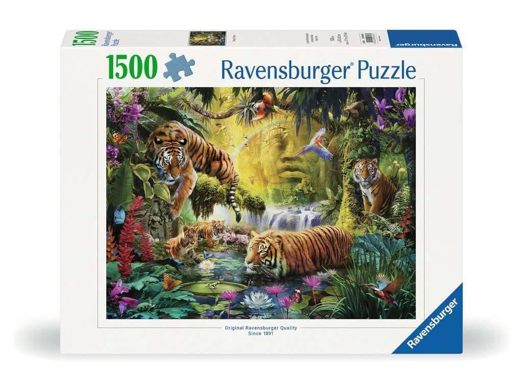 Tranquil Tigers 1500 Piece Jigsaw Puzzle for Adults - 12000696 - Handcrafted Tooling, Made in Germany, Every Piece Fits Together Perfectly