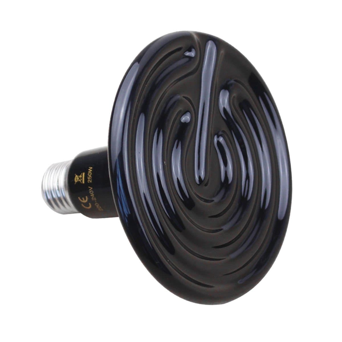 250W Pet Ceramic Heat Emitter Lamp Bulb Heater Fitting Reptile reptile Ceramic Heat Lamp, 125 * 108mm