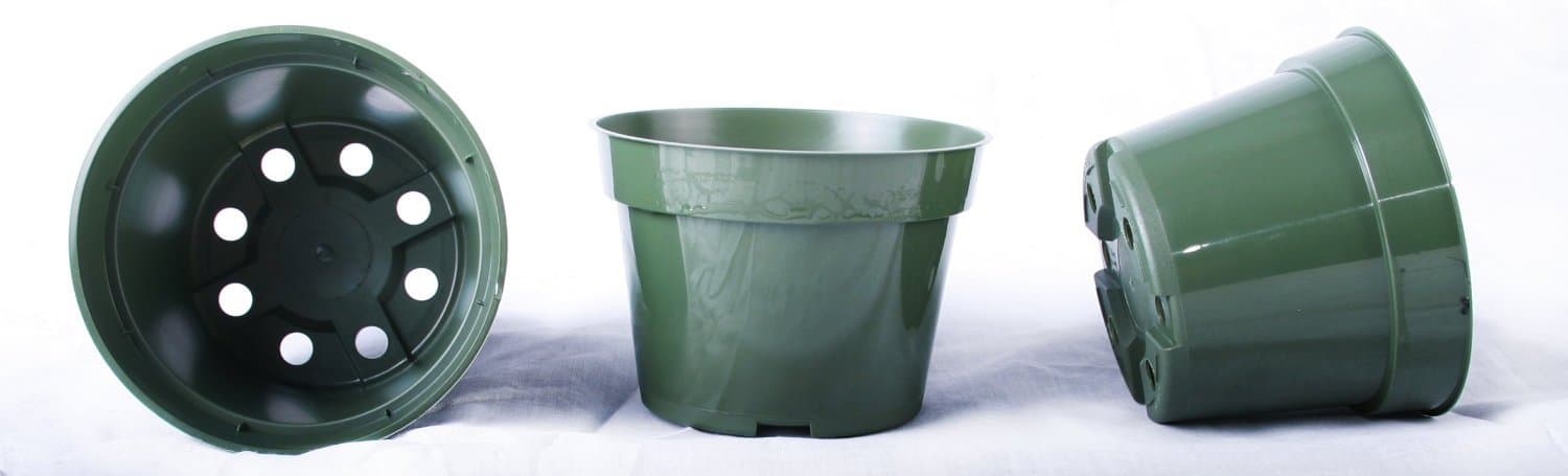 Seed Kingdom 30 New 4 Inch Plastic Nursery Pots - Azalea Style ~ Pots are 4 Inch Round at The Top and 2.8 Inch Deep. Color: Green
