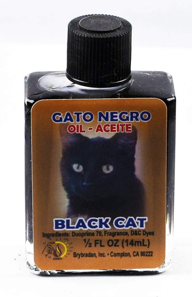 6 PIECES BRYBRADAN BRYBRADAN BLACK CAT SPIRITUAL OIL GATO NEGRO ACEITE ESPIRITUAL -1/2 FL OZ 14.7ML