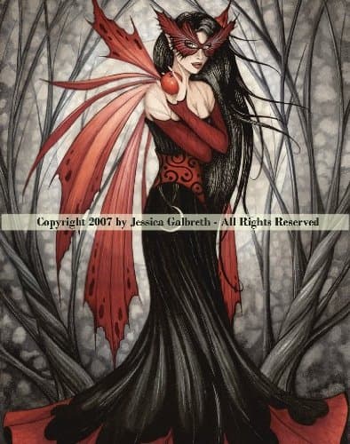 Mask of Autumn ~ Jessica Galbreth Fairy Art Tile