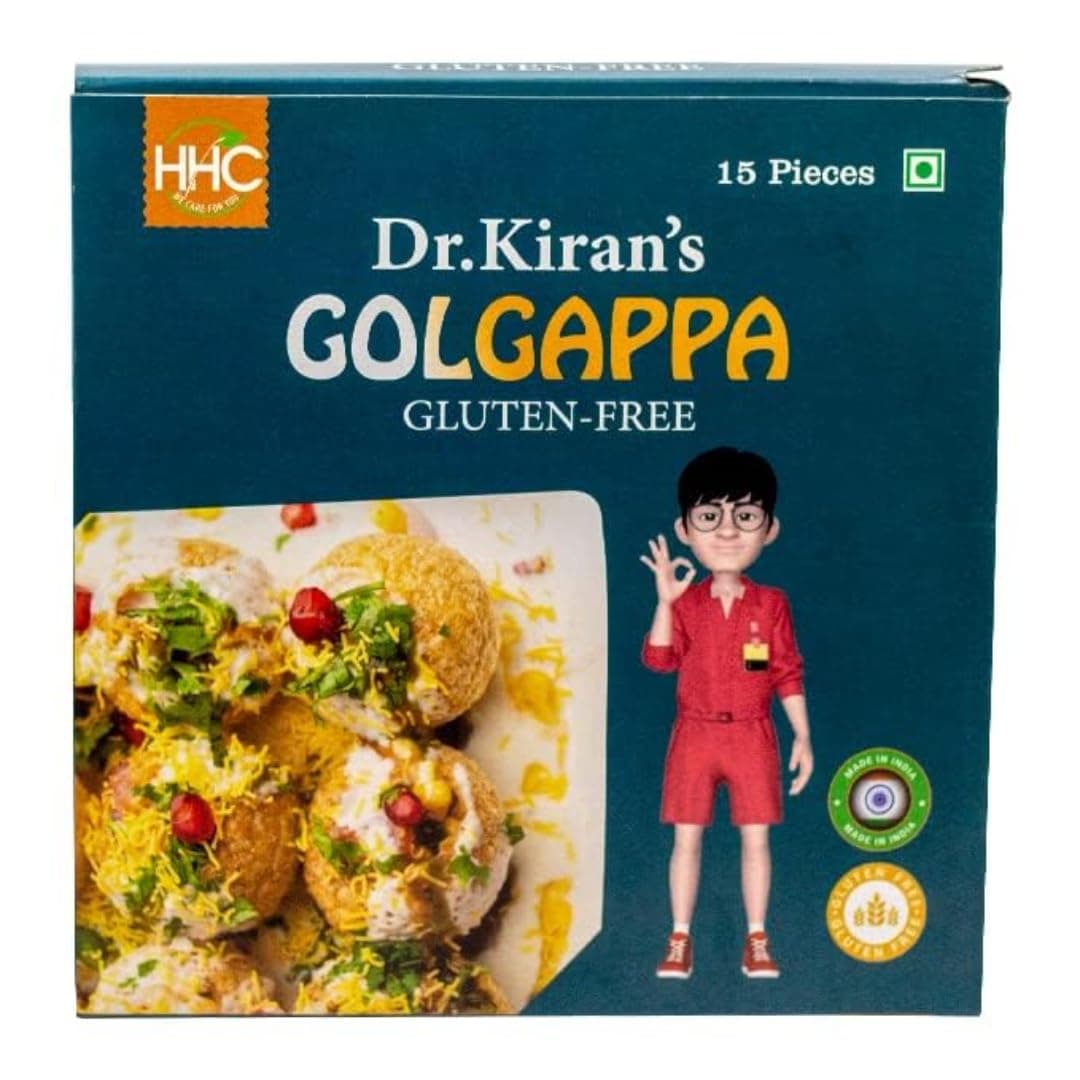 Dr. Kiran's Gluten Free Golgappa | |No Wheat|No Maida || HHC Golgappa/Panipuri/Puchka/Gupchup | No Added Colours | No Preservative Packet- 70g