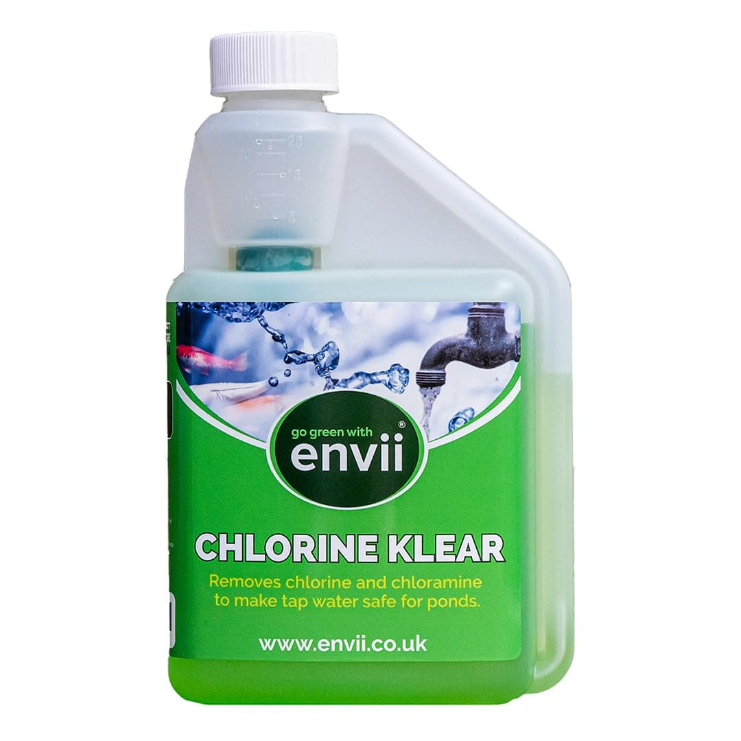 Chlorine Klear, Natural Pond Chlorine Remover & Water Conditioner, Dechlorinator Makes Tap Water Safe for All Fish (500ML)