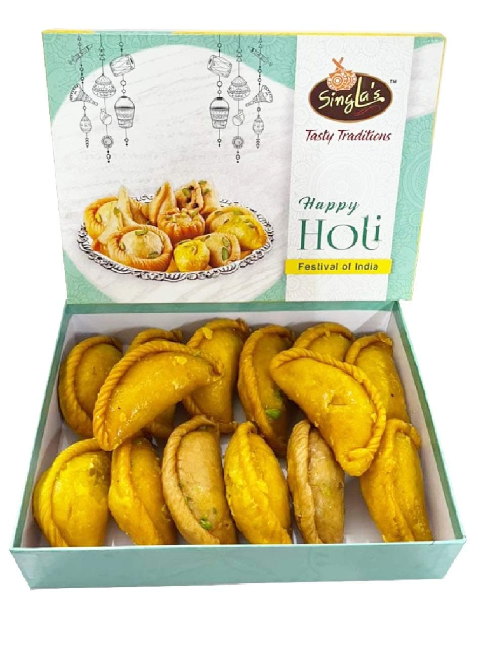 Singla Sweets Kesar Dry Maida Gujia Gifts Festival Box Sweets 500g