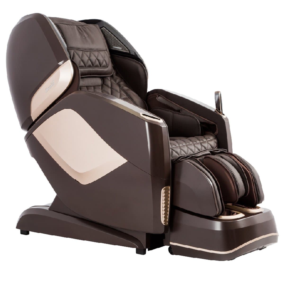 Osaki OS-4D Pro Maestro LE Brown SL-Track Massage Chair with Foot Roller, Zero Gravity, Space Saving Design, Beige