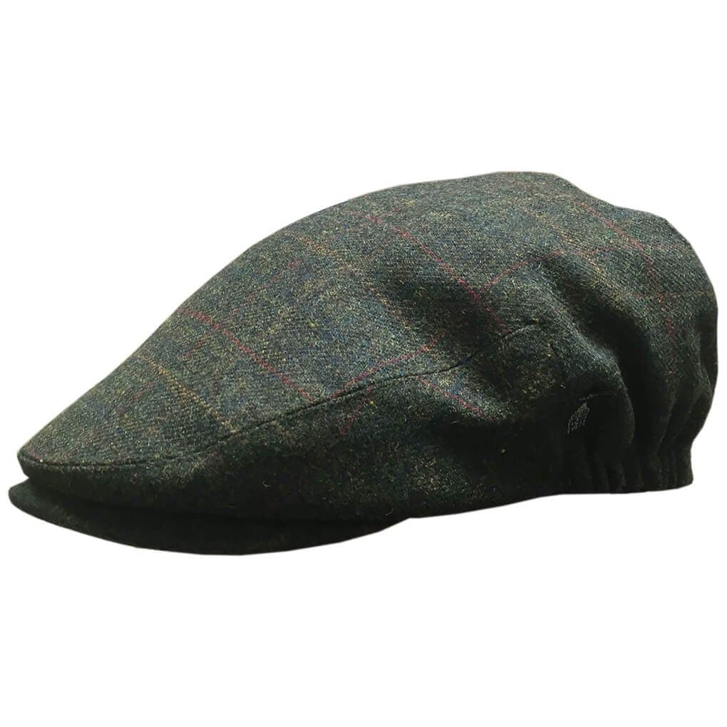 Celtic Clothing Traditional Irish Flat Cap, Tweed Hat, Imported from Cork Ireland, Green