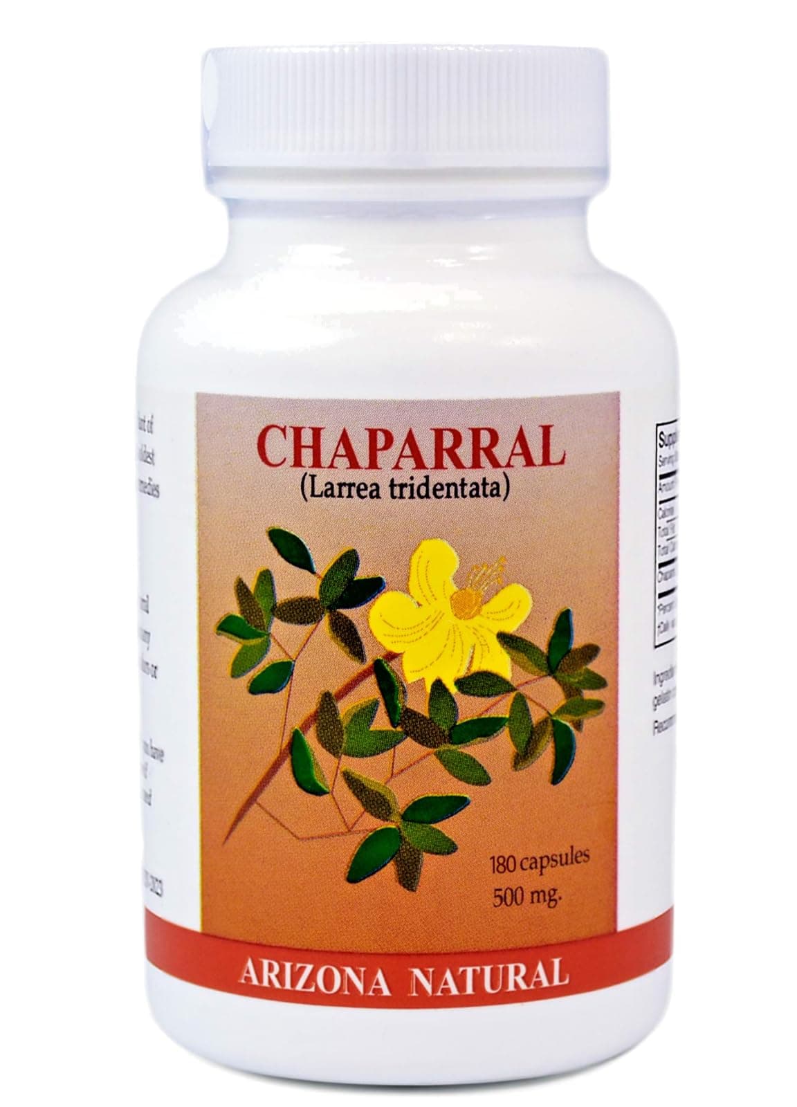 Arizona Natural Chaparral (Larrea tridentata), 500 mg, 180 Capsules