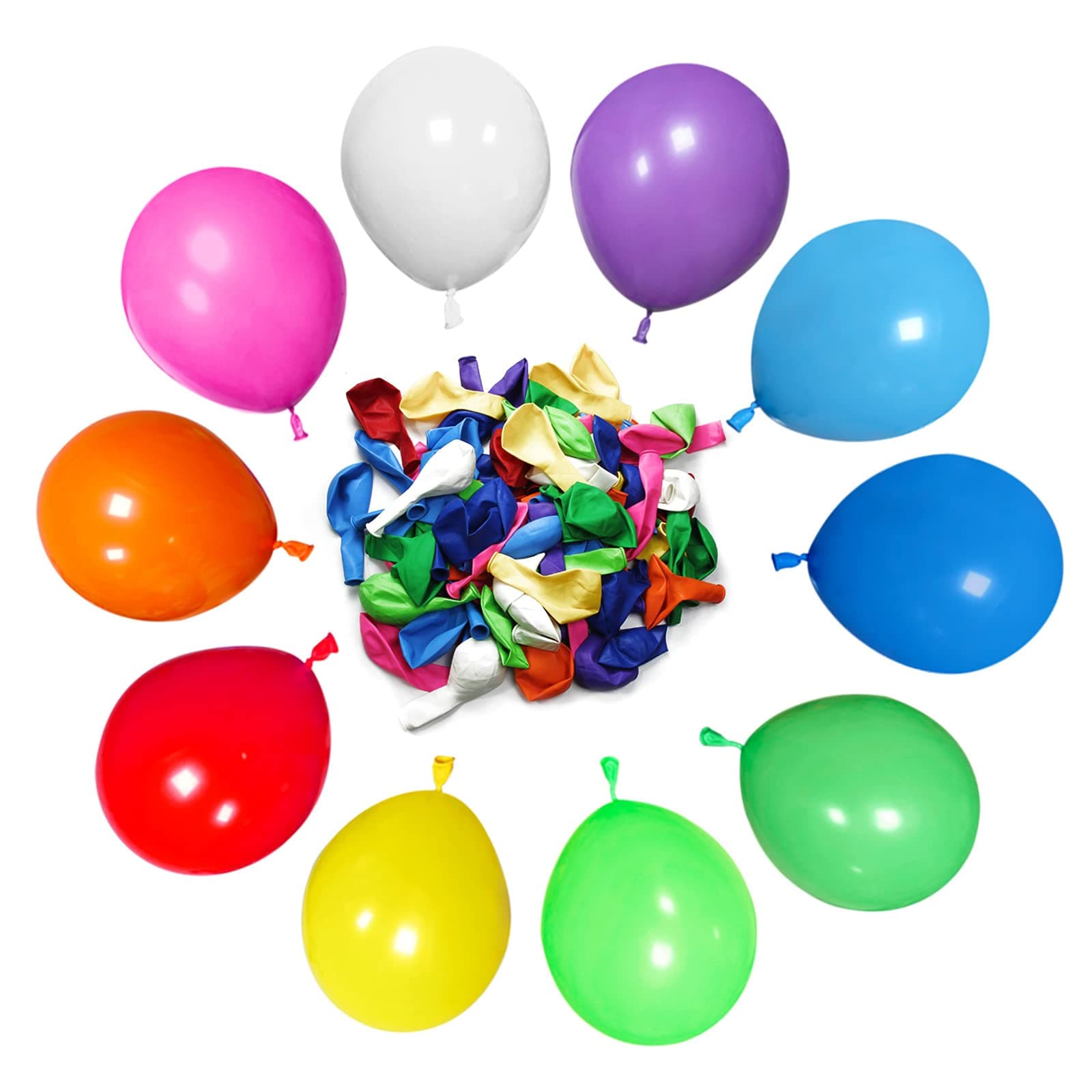 Rainbow Balloons 50 pack 12 inch Multicoloured Latex Balloons Assorted Rainbow Balloons Birthday Balloons for Birthday Party Wedding Baby Shower