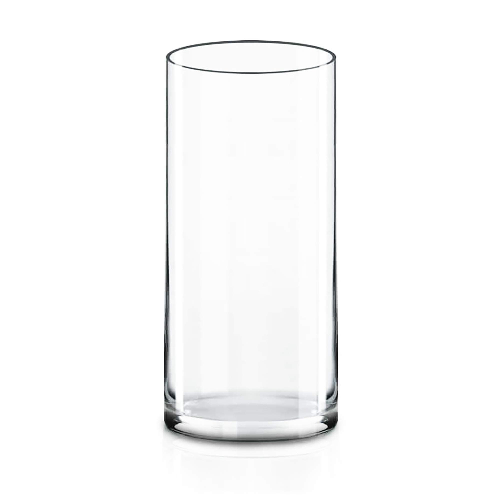 CYS Excel Clear Glass Cylinder Vase (H:9" D:4") Flower Vase Centerpieces Hurricane Floating Candle Holder