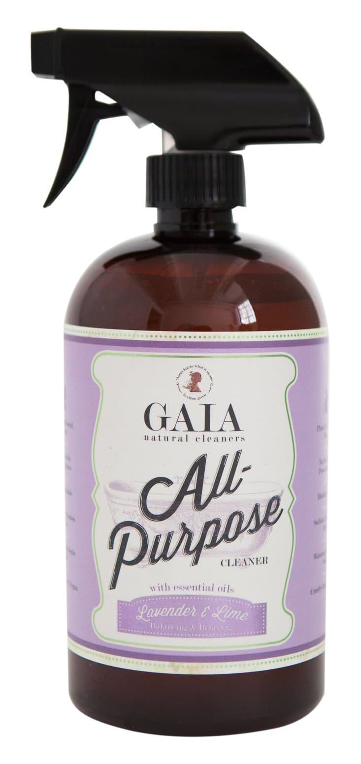 Gaia Natural Cleaners Castile All-Purpose Cleaner with Lavender and Lime Essential Oil, 24 oz.