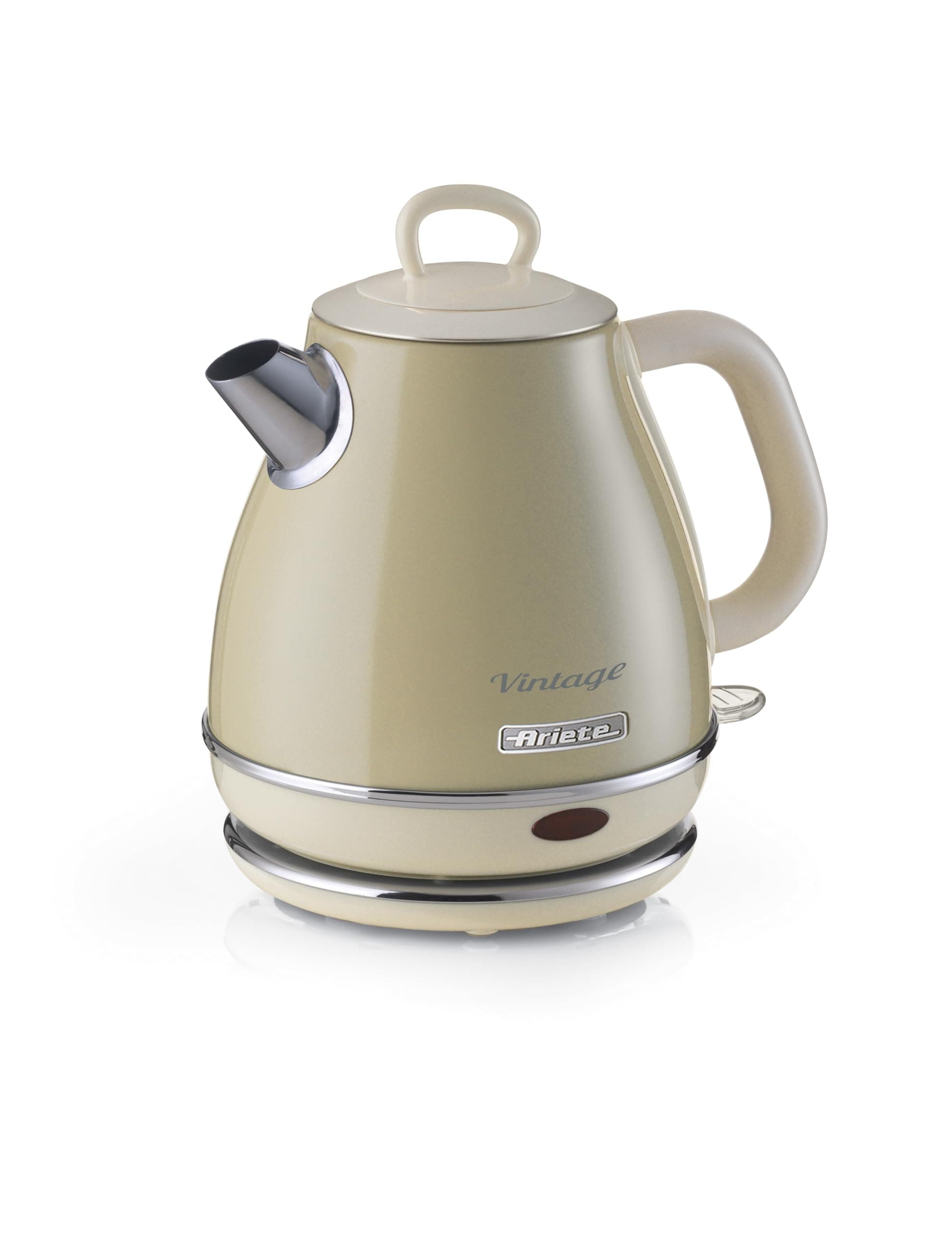 Ariete Beige Small 1 Litre Vintage Cone Style Electric Kettle Retro, 2868/03