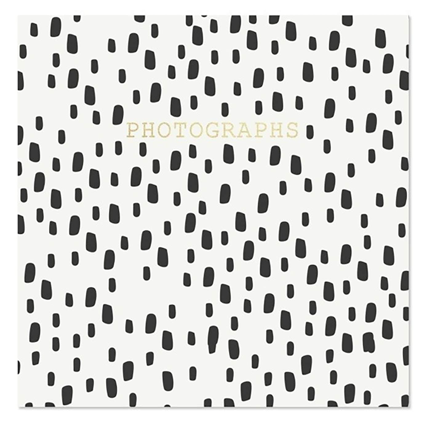 Tallon White with Black Spots 6x4 Photo Album Memo Slip in Holds 200 Photos