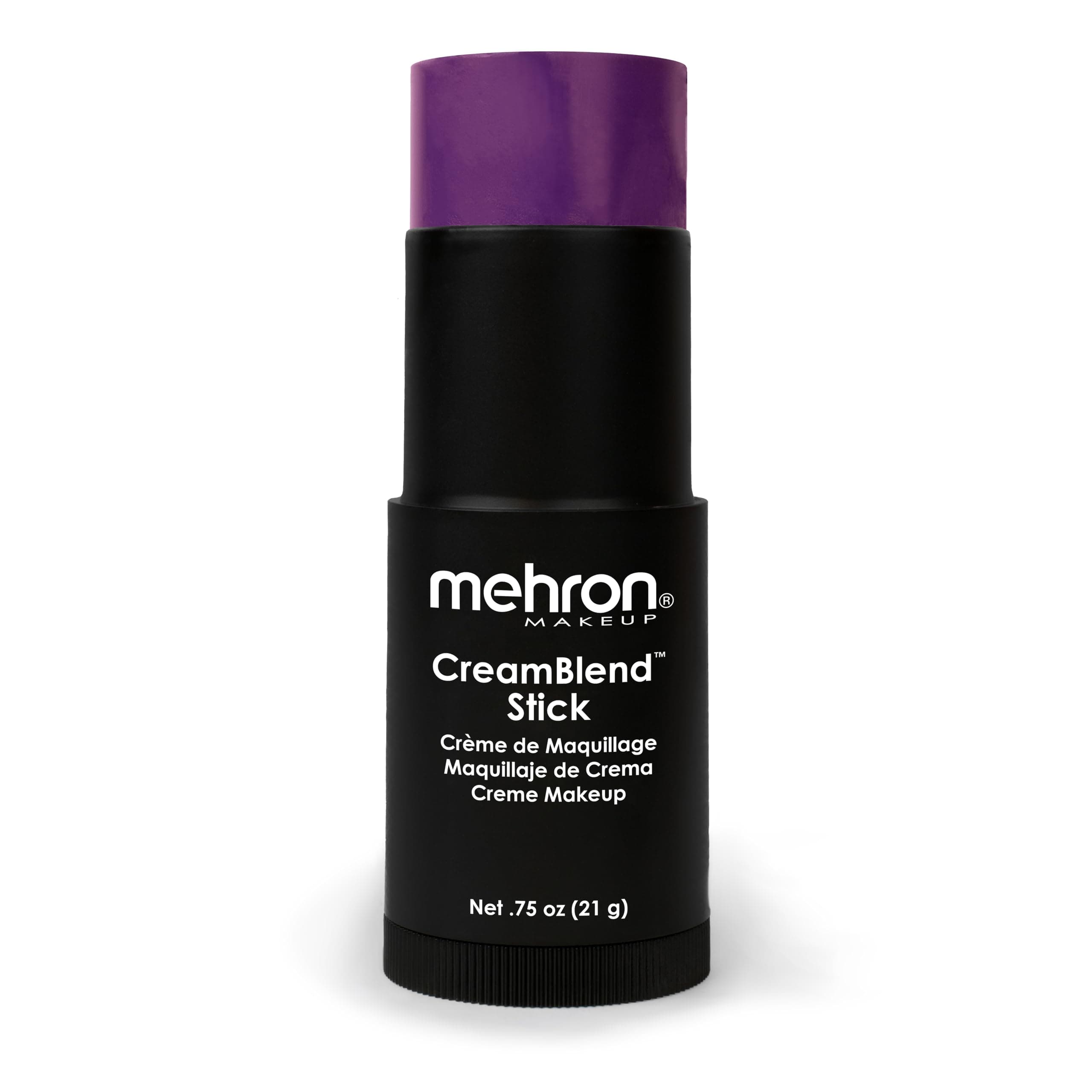 Mehron Makeup CreamBlend Stick | Face Paint, Body Paint, & Foundation Cream Makeup | Perfect for Halloween .75 oz (PURPLE)