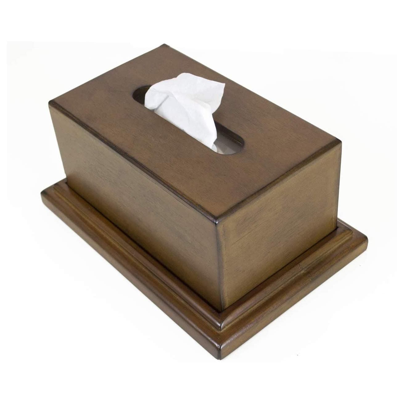 American Furniture Classics concealment tissue box, Walnut Finish, 12.25"L x 8.25"W x 6"H, Brown