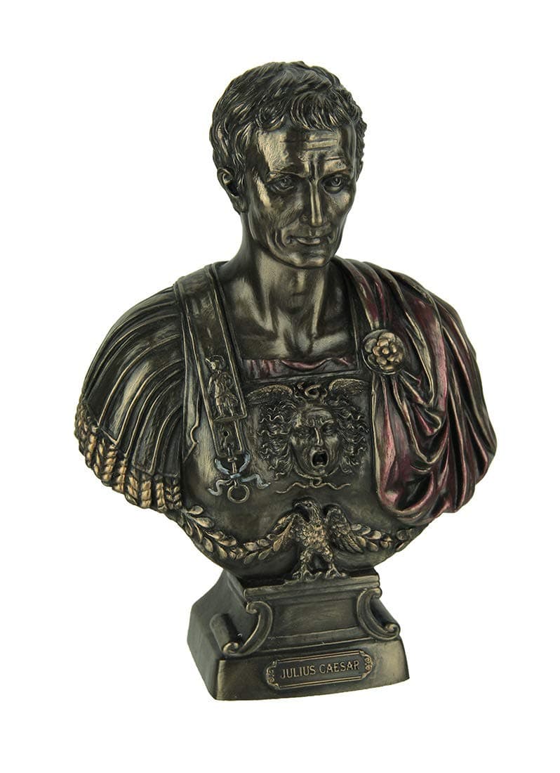 Veronese Design Bronze Finished Julius Caesar Bust Statue
