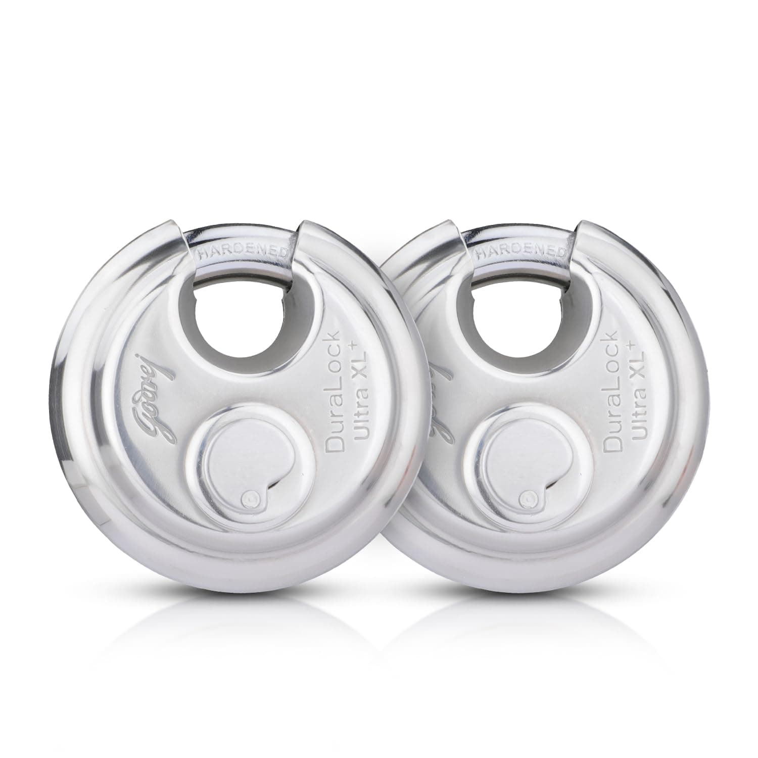 Ultra XL+ DuraLock Padlock with 3 Common Keys 90 mm (2 Pcs,Silver)