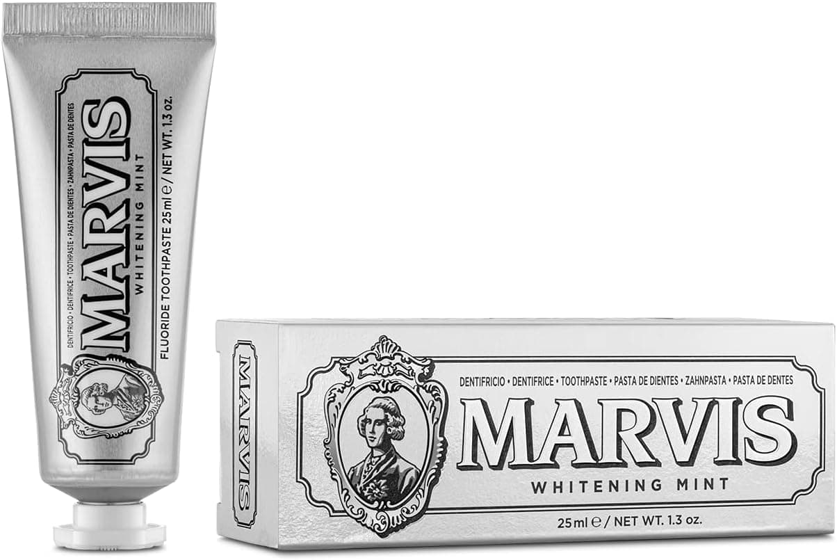 Whitening Mint Travel Size Toothpaste, 25 ml, Promotes The Natural Whitening of The Teeth, Plaque Removal Toothpaste, Long-Lasting Freshness