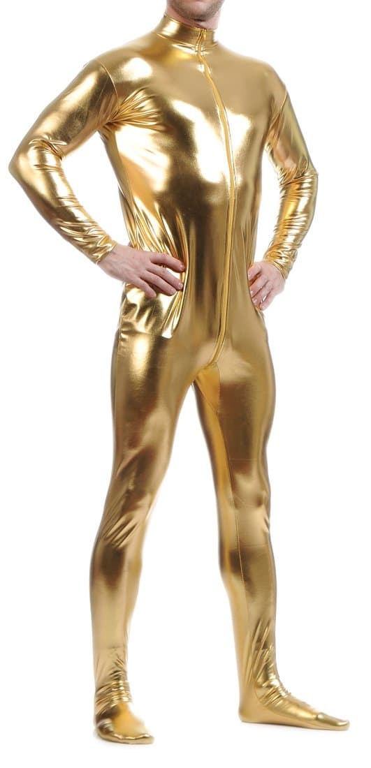 Unisex Metallic Bodysuit Zentai without Hood