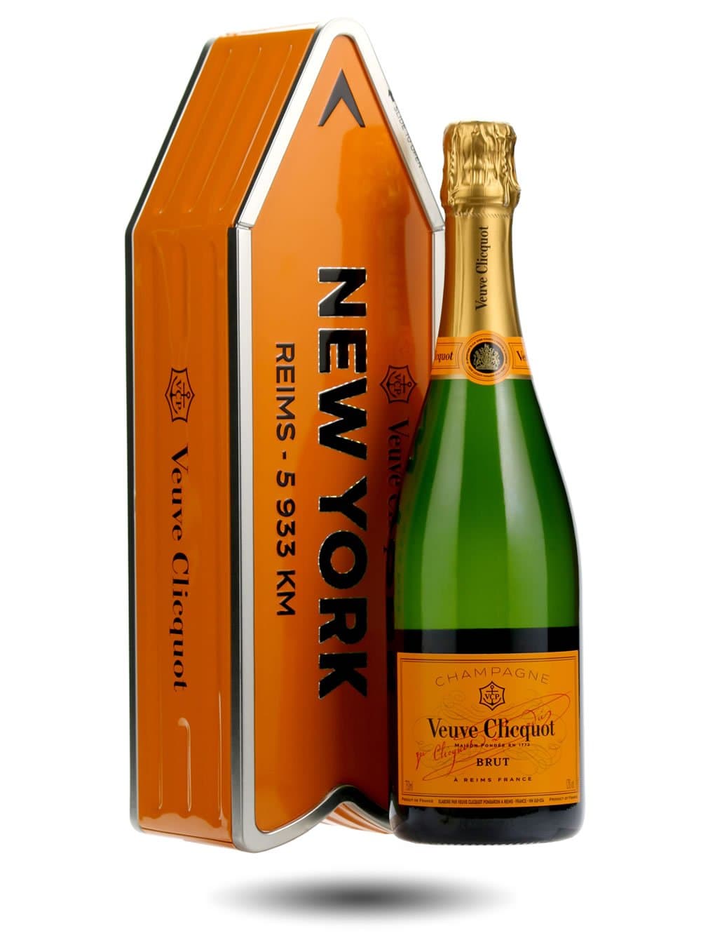 Veuve Clicquot Arrow Tin including 75cl Bottle (Random City Name will be sent)