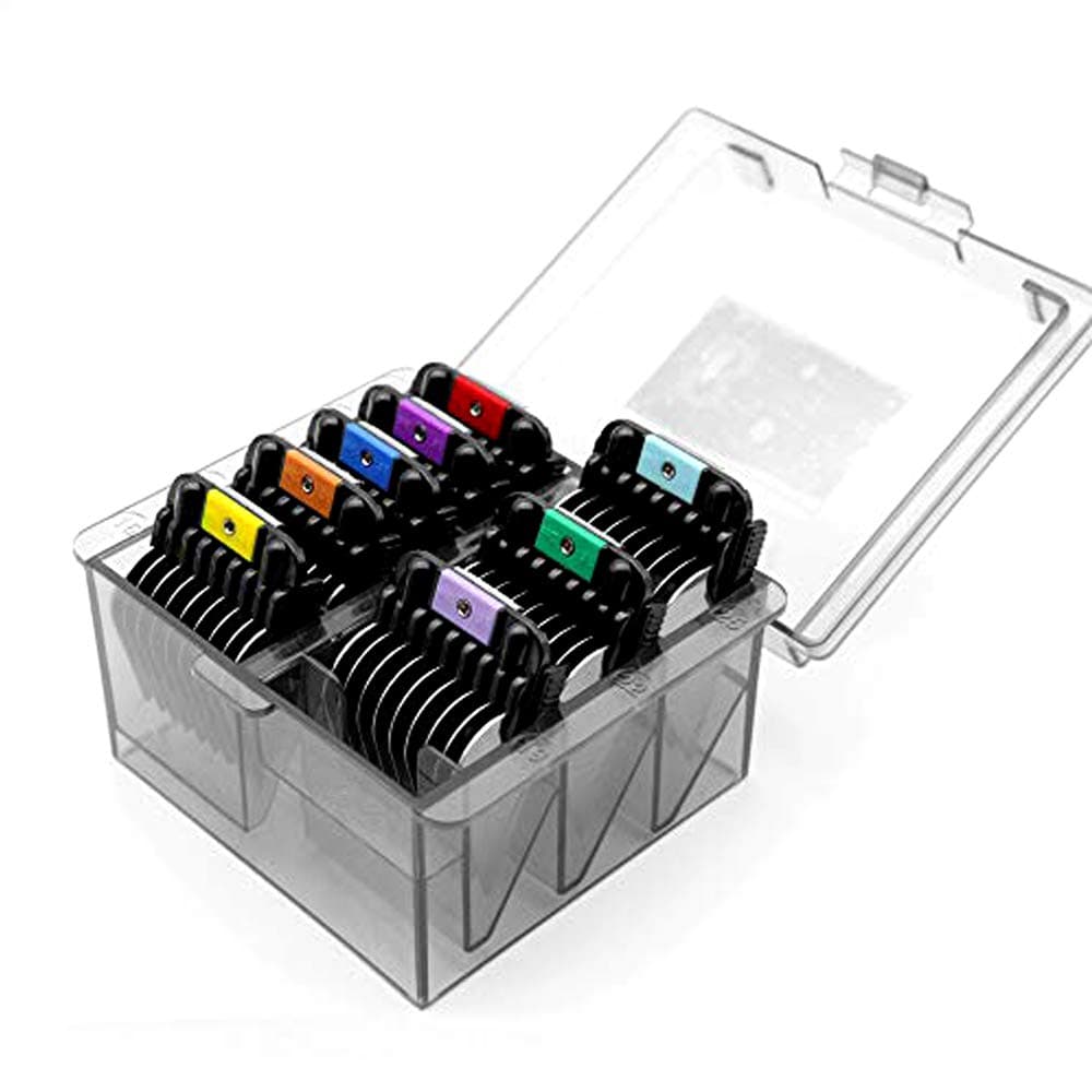 shernbao Professional Clip Animal Attachment Guide Comb Set Clippers Stainless Steel Detachable Blade for Pet Dog Horse (8 Piece)