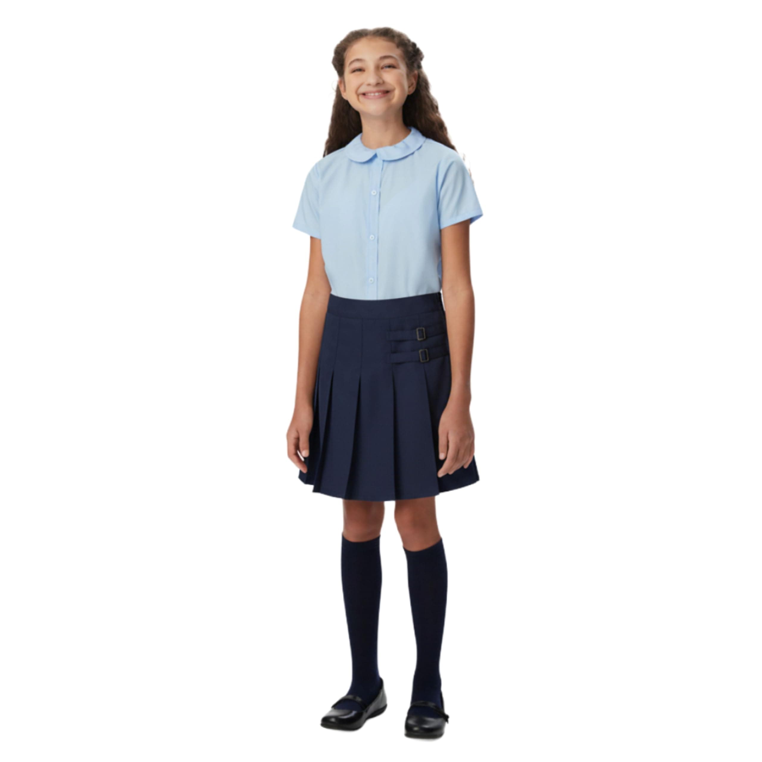 Girls' Adjustable Waist Pleated-Front Two-Tab Scooter