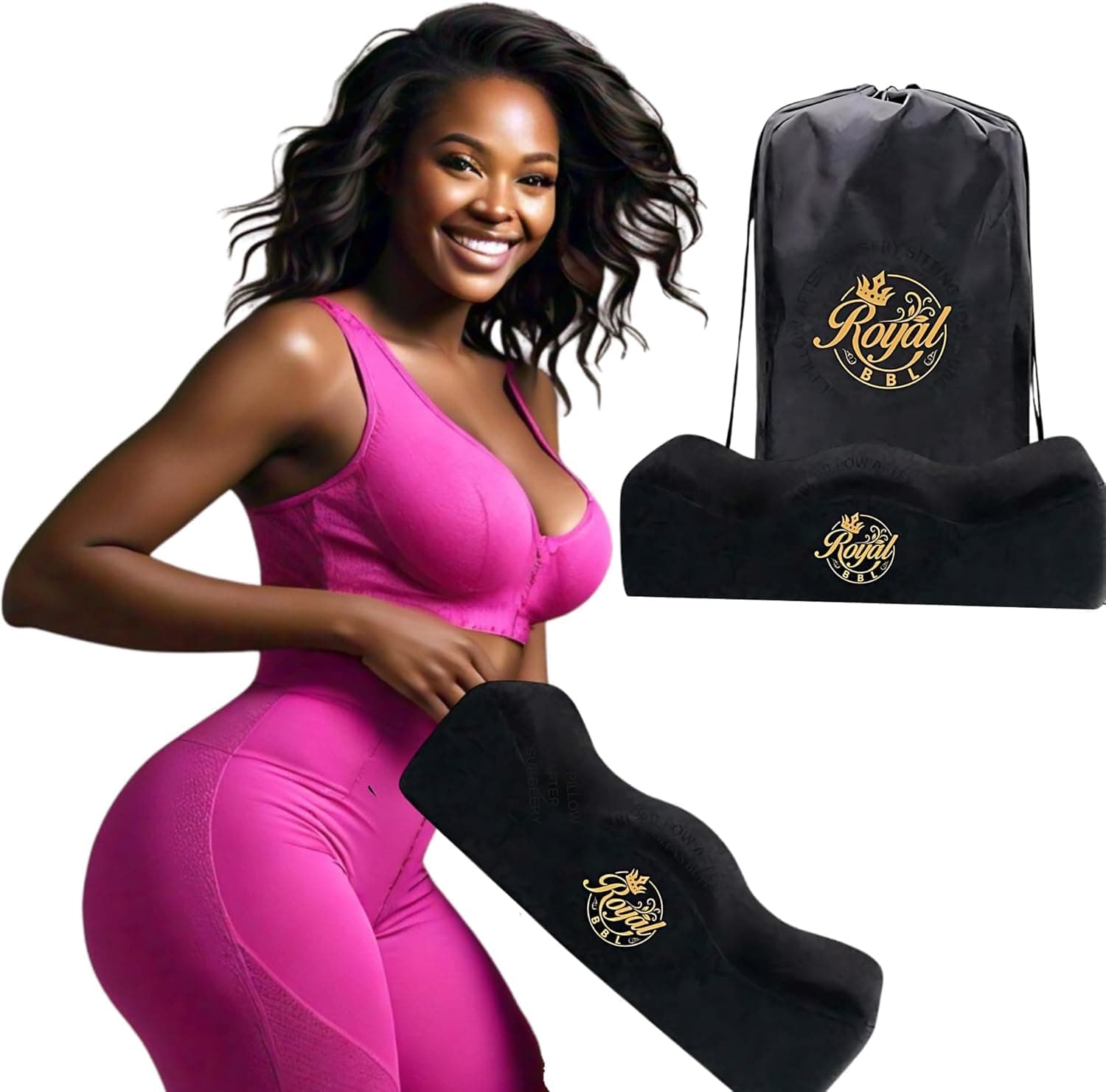 BBL Booty Pillow After Surgery - Brazilian Butt Lift Recovery Support Cushion | Ultra Comfortable with 3 Layers for Maximum Support Post-Surgery Sitting – Pillow Dr. Approved by Royal Comfort