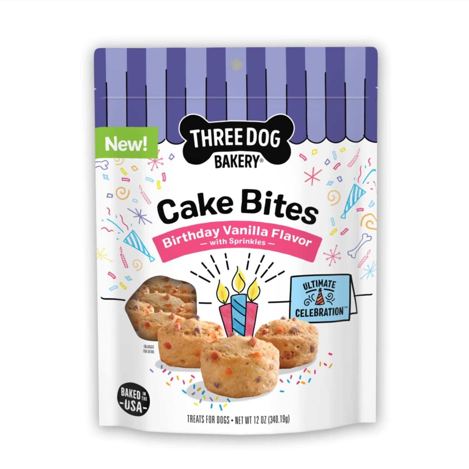 Ultimate Celebration Cake Bites, Soft-Baked Dog Treats and Cookies with Real Ingredients, 12 oz