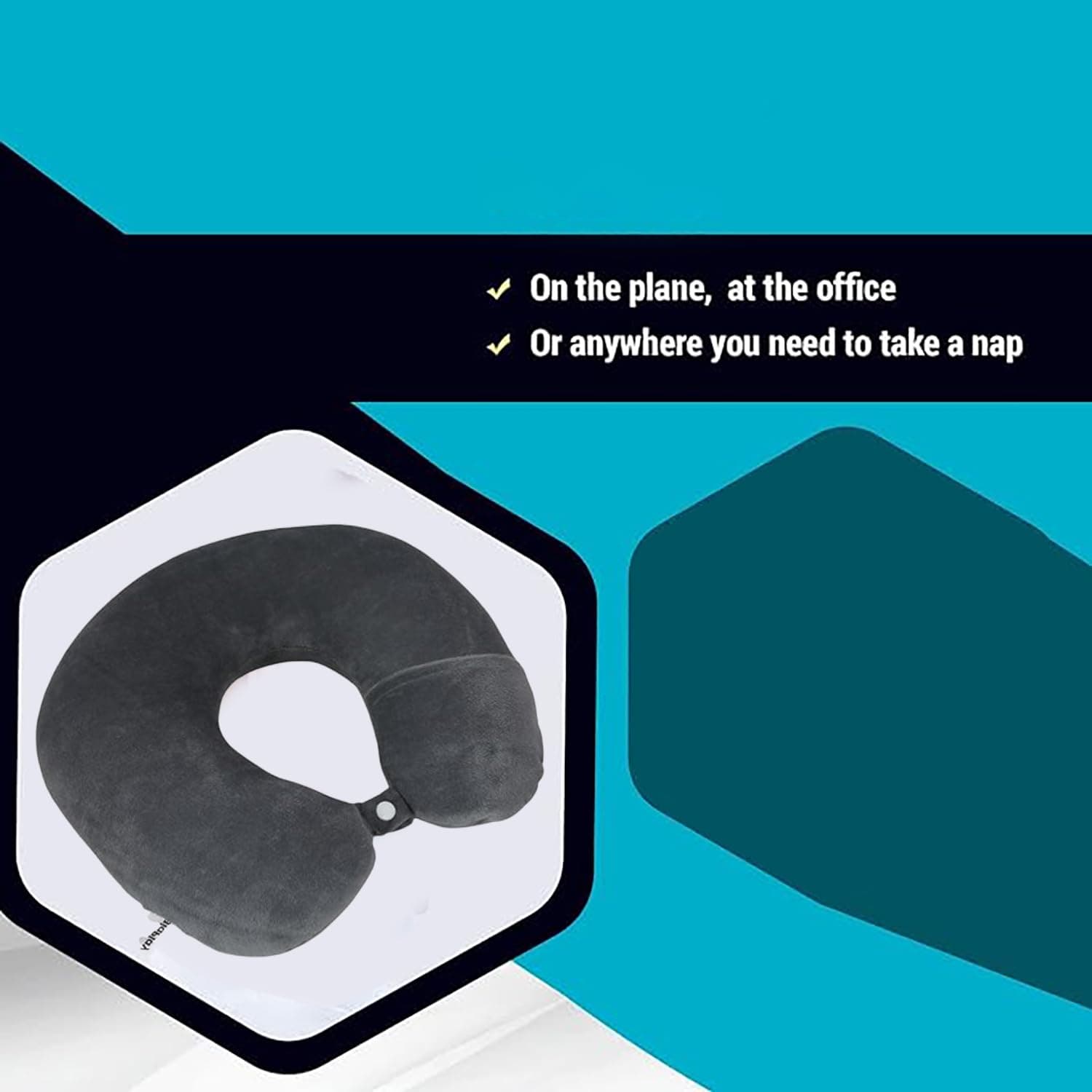 BigPlayer Grey Luxe Travel Companion: Premium Neck Pillow for Airplane Comfort