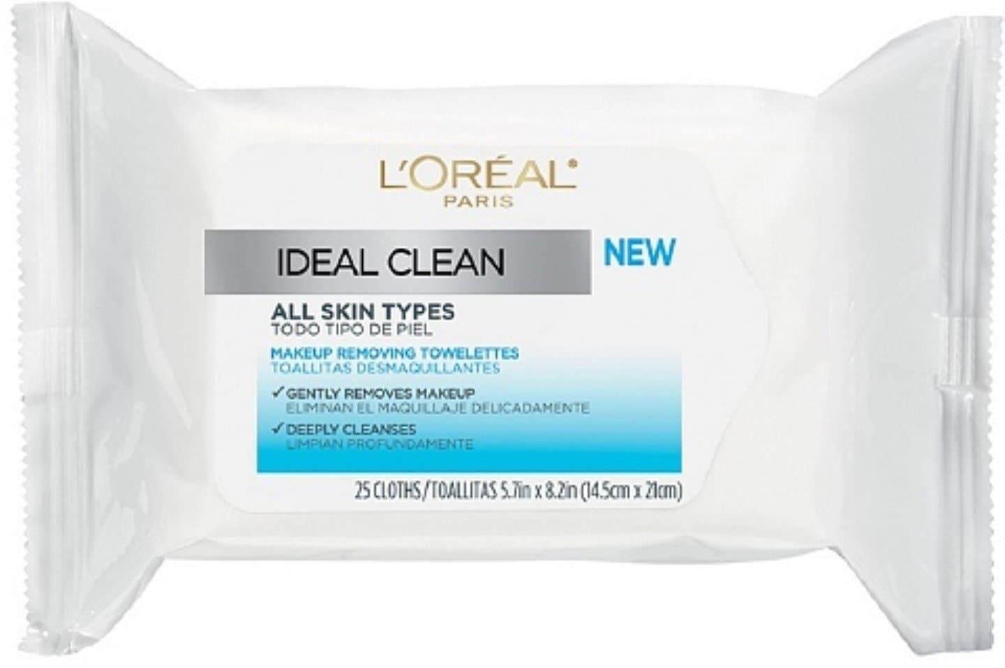 L'Oreal Paris Ideal Skin Make Up Removing Towelettes, 25 Pieces