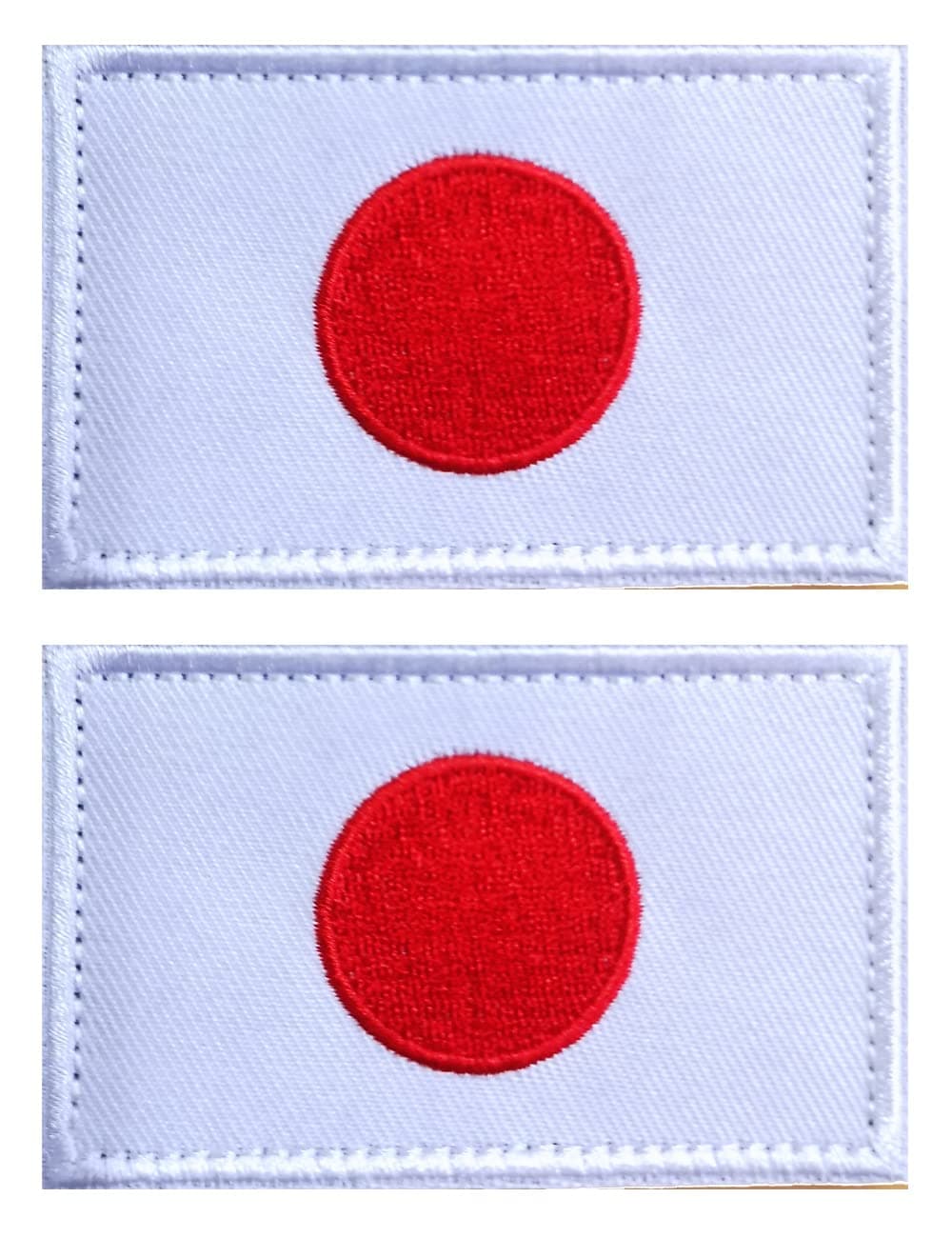 2 PCS AliPlus Japan Flag Patches Embroidered Tactical Military Morale Patch Applique Fastener Hook and Loop