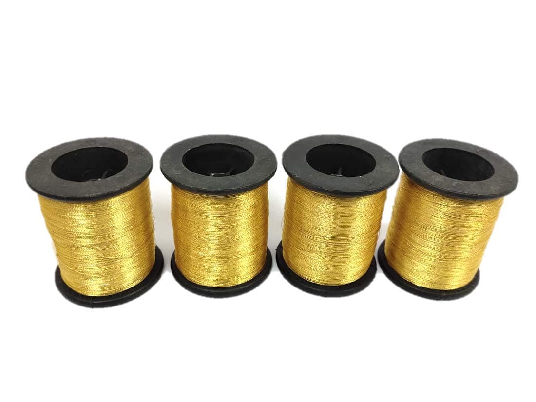 SEWN Golden Jerry Threads for Beading/Jewellery Making/Decorations,A Packet Contain 4 PCS, (Gold)