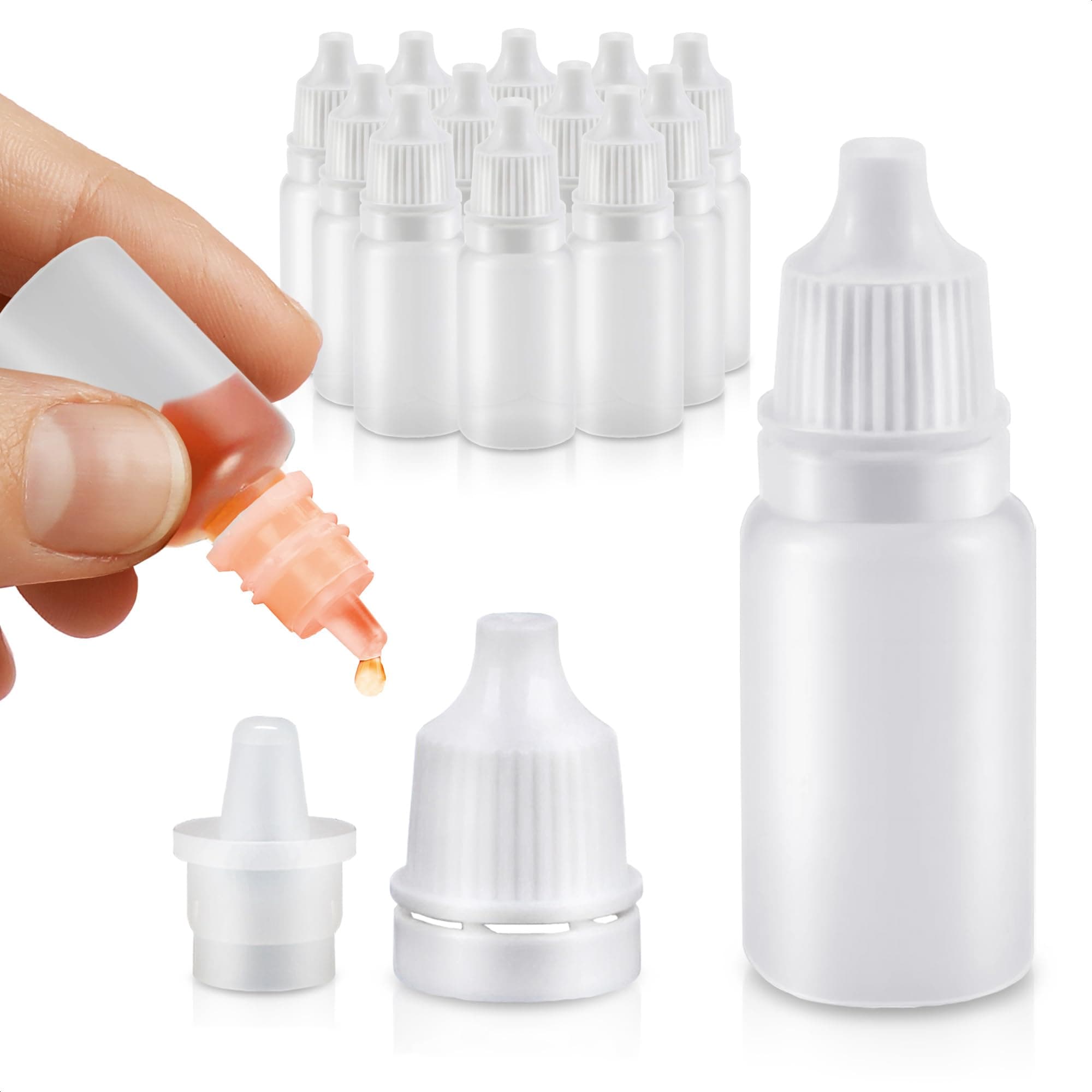 Set of 50 Plastic Dropper Bottle with Cap – Travel-Size 5ml Dropper Bottles for Convenient Use, Compact and Easy to Store - Good for DIY Projects, Essential Oils, Perfume Samples, Cosmetic Blends
