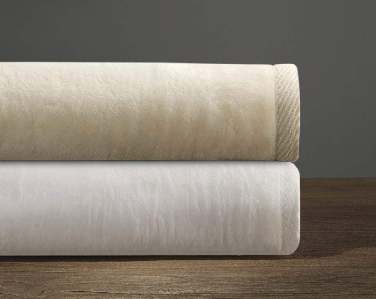 DownTown Company, Acrylic & Cotton Cotton Blend Blanket, Cashmere Softness, Cream Color, King Size