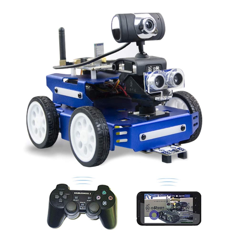 Smart Robot Car kit For Arduino RC Robot Car, Bluetooth/WIFI Module, PS2 Handle Control, Ultrasonic Distance Measurement And Obstacle Avoidance, C/Python Programming, STEM Educational Toy Car